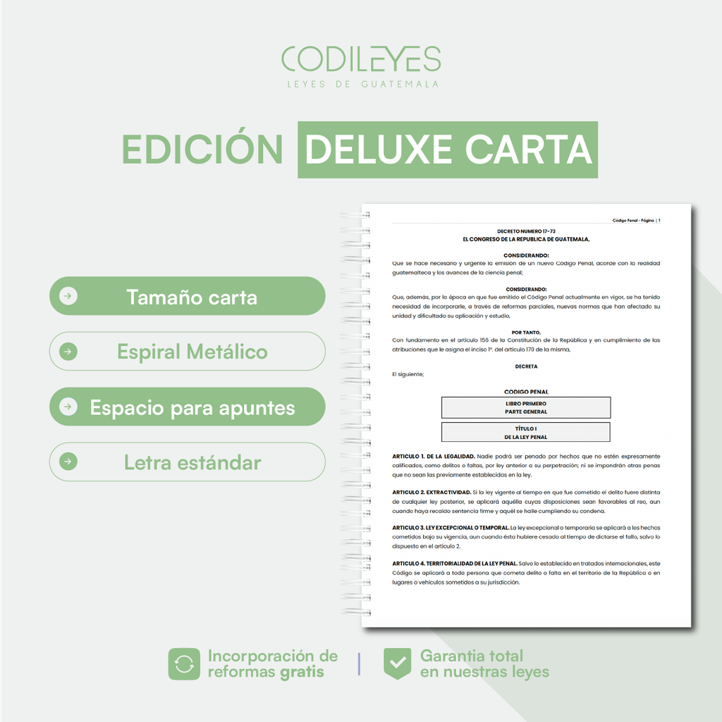 Tomo de 3 Leyes Orgánicas (Deluxe Carta) 