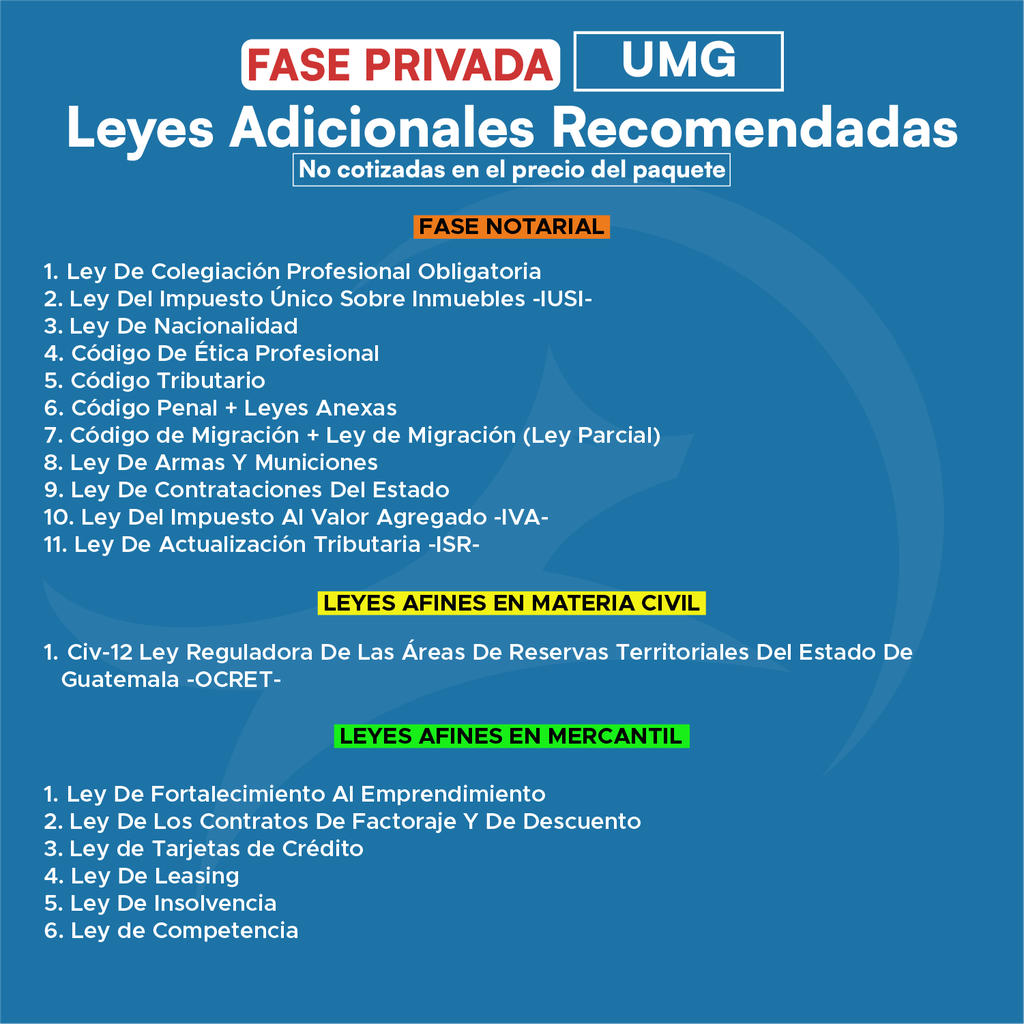 UMG- Paquete de 40 Leyes Fase Privada (Wolf🐺) 