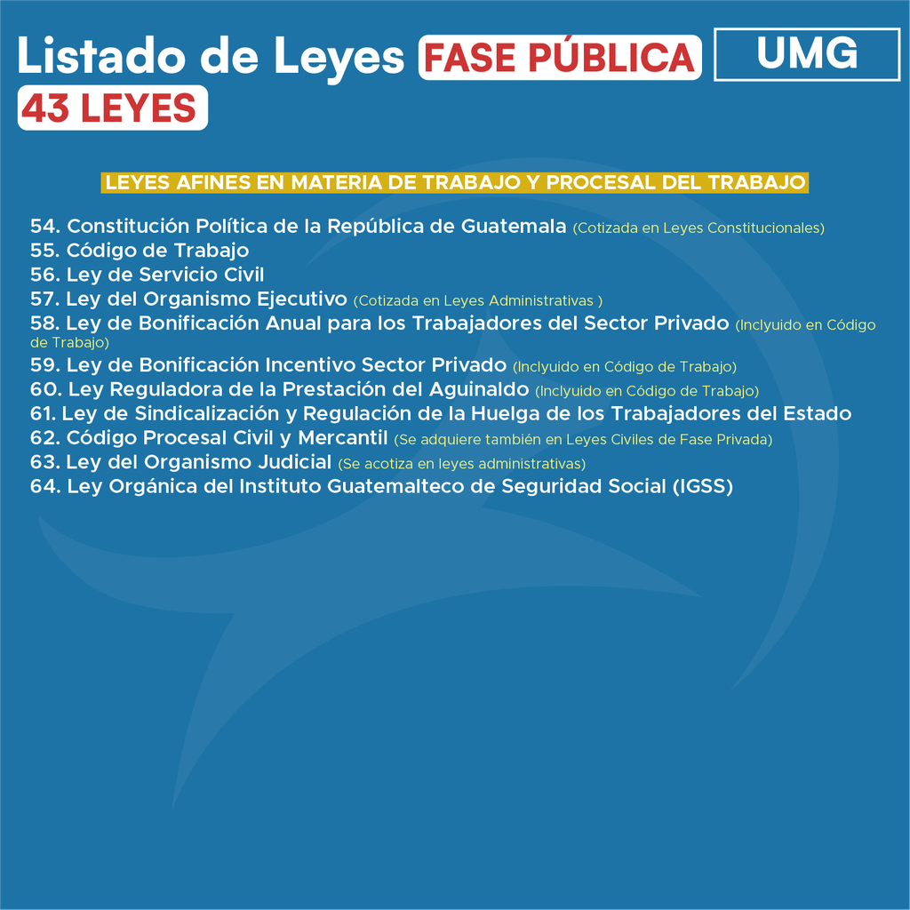 Fase Pública UMG - Edición Leyit (Pegadas, No Personalizadas y Letra Estándar)