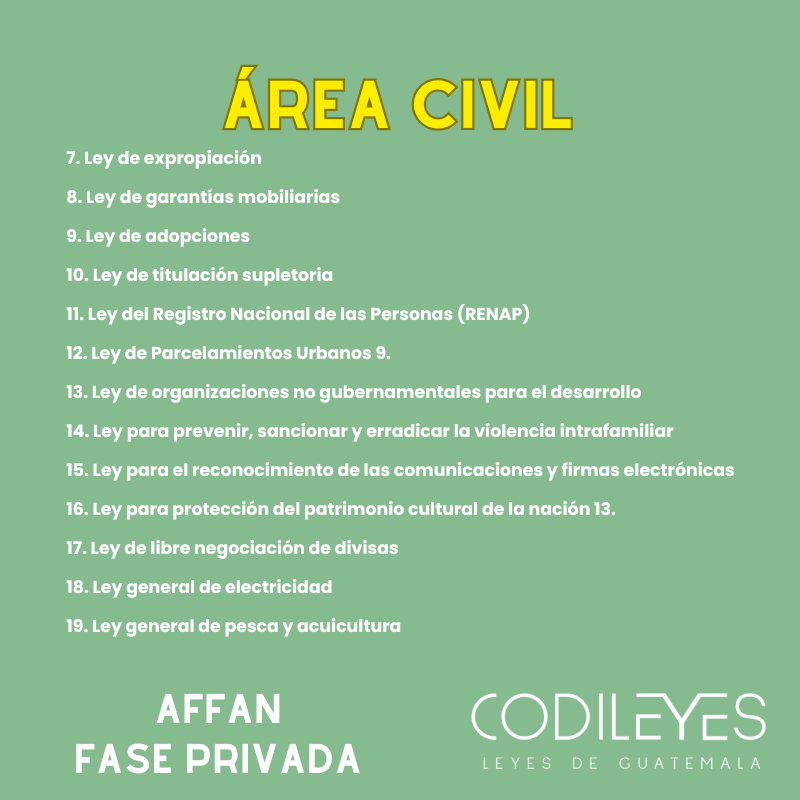 AFFAN Fase Privada - Listado por materia - Edición Leyit (Pegadas, No Personalizadas y Letra Estándar)