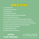 AFFAN Fase Privada - Listado por materia - Edición Leyit (Pegadas, No Personalizadas y Letra Estándar)