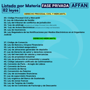 AFFAN Fase Privada - Listado por materia - Edición Leyit (Pegadas, No Personalizadas y Letra Estándar)