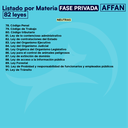 AFFAN Fase Privada - Listado por materia - Edición Wolf (Con espiral, Personalizadas y Letra Grande)