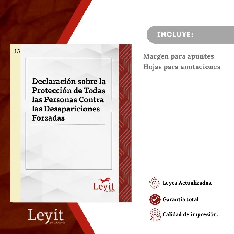 Conv-13 Declaración Sobre La Protección De Todas Las Personas Contra Las Desapariciones Forzadas