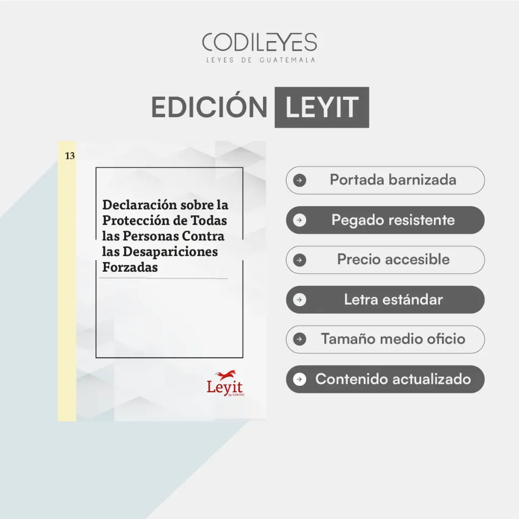 Conv-13 Declaración Sobre La Protección De Todas Las Personas Contra Las Desapariciones Forzadas