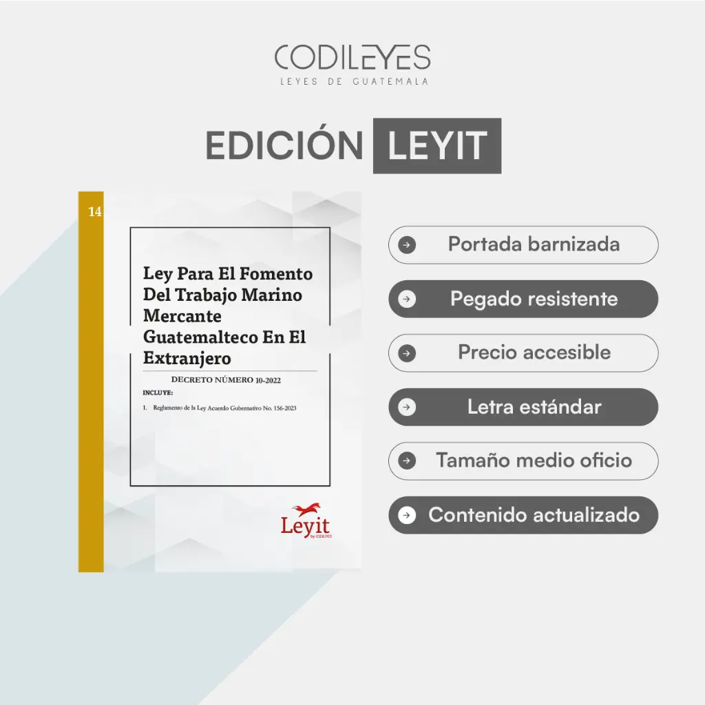 Labo-14 Ley Para El Fomento Del Trabajo Marino Mercante Guatemalteco En El Extranjero