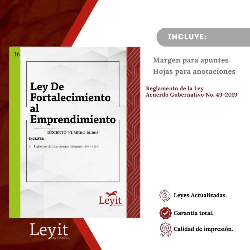 Merc-16 Ley De Fortalecimiento Al Emprendimiento