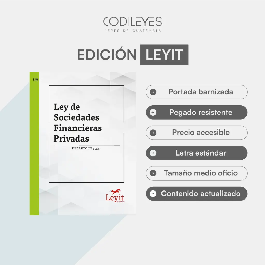 [LYI-MERC-08] Merc-08 Ley De Sociedades Financieras Privada (Pegada, Sin Personalizar, Sin Nombre, Sin Logo)