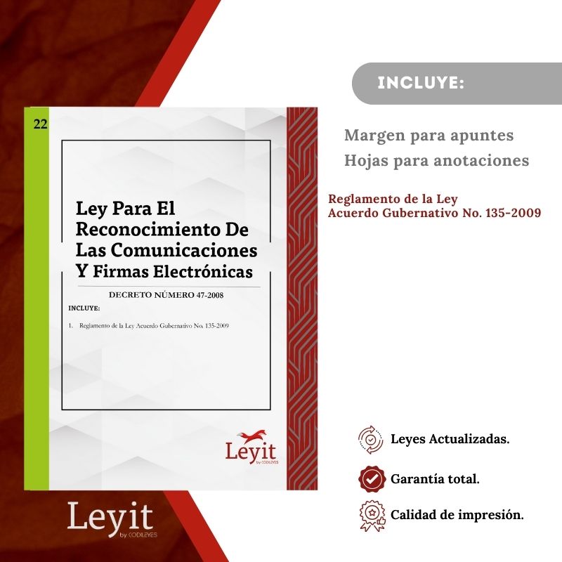 Merc-22 Ley Para El Reconocimiento De Comunicaciones Y Firmas Electrónicas