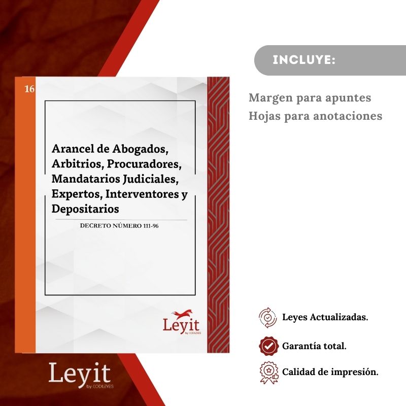 Not-16 Arancel De Abogados, Árbitros, Procuradores. Mandatarios Judiciales, Expertos, Interventores Y Depositarios 