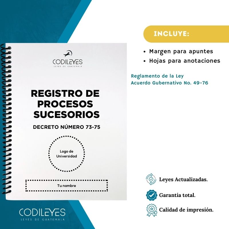 Not-15 Decreto Número 73-75 (Ley de Registro de Procesos Sucesorios)
