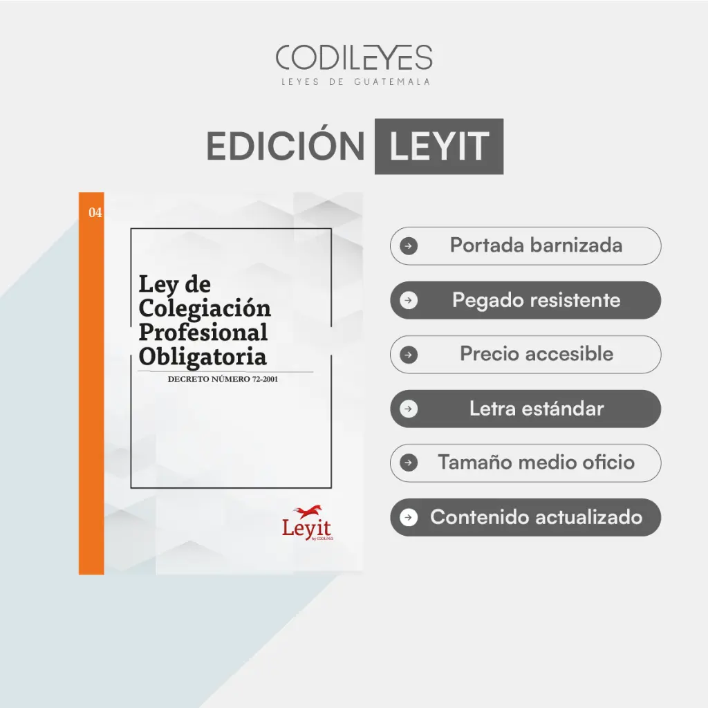 [LYI-NOT-04] Not-04 Ley De Colegiación Profesional Obligatoria (Pegada, Sin Personalizar, Sin Nombre, Sin Logo)