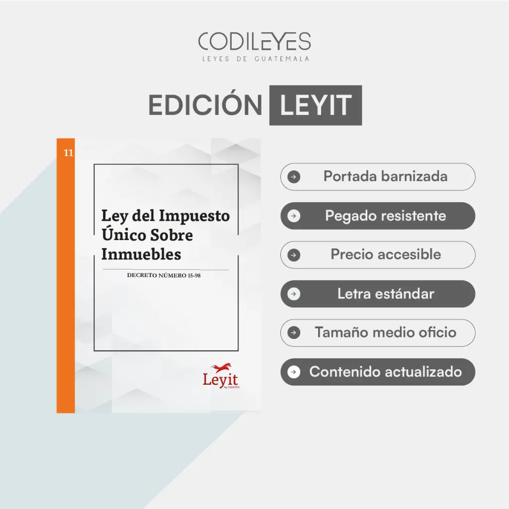 [LYI-NOT-11] Not-11 Ley Del Impuesto Único Sobre Inmuebles -IUSI- (Pegada, Sin Personalizar, Sin Nombre, Sin Logo)