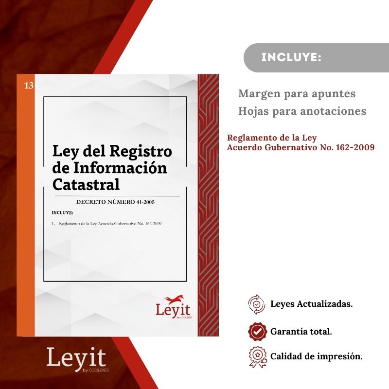 Not-13 Ley Del Registro De Información Catastral -RIC-