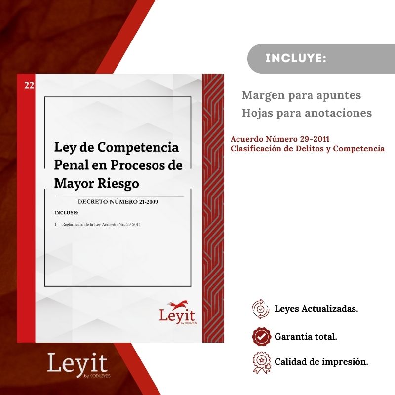 Pen-22 Ley De Competencia Penal En Procesos De Mayor Riesgo 