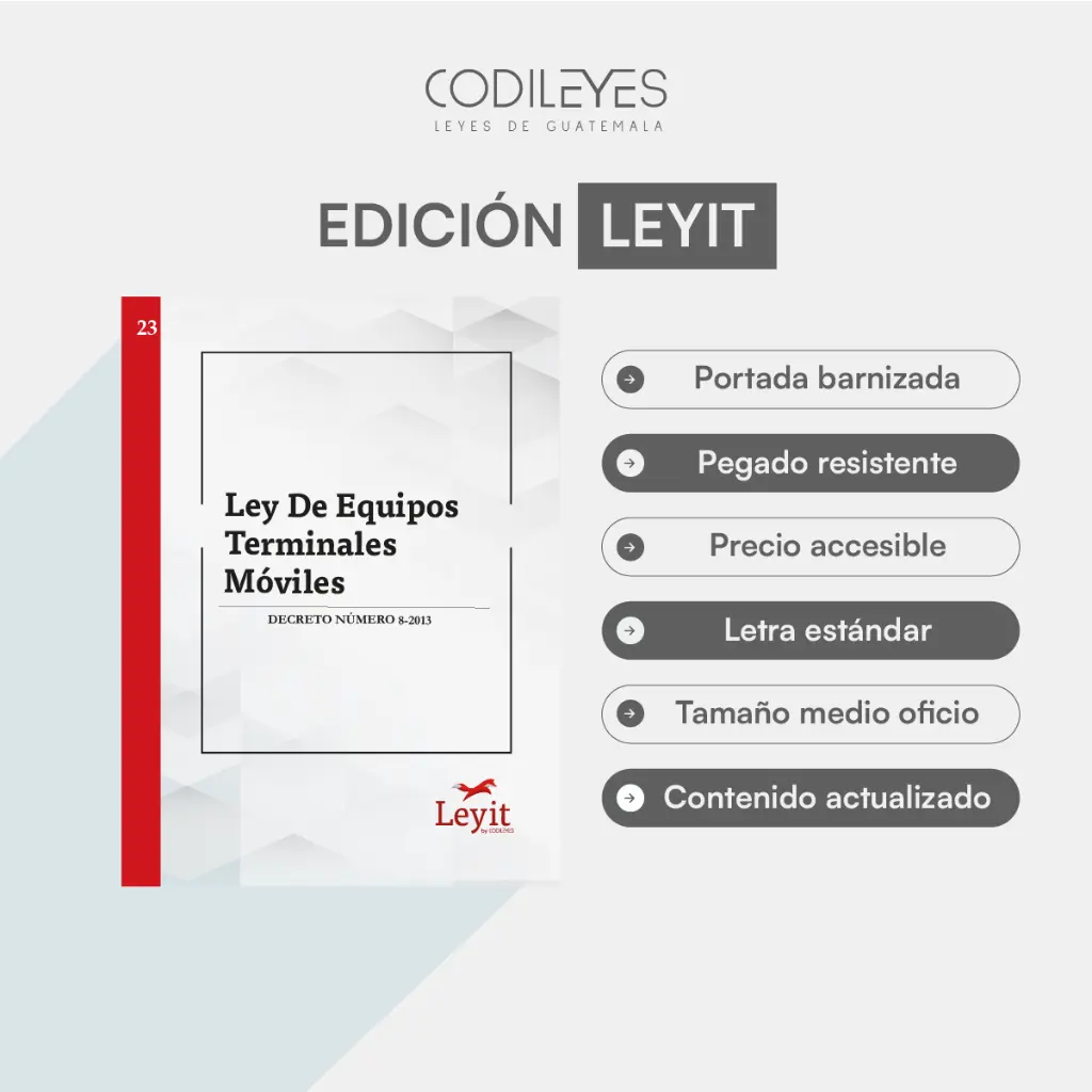 [LYI-PEN-23] Pen-23 Ley De Equipos De Terminales Móviles  (Pegada, Sin Personalizar, Sin Nombre, Sin Logo)