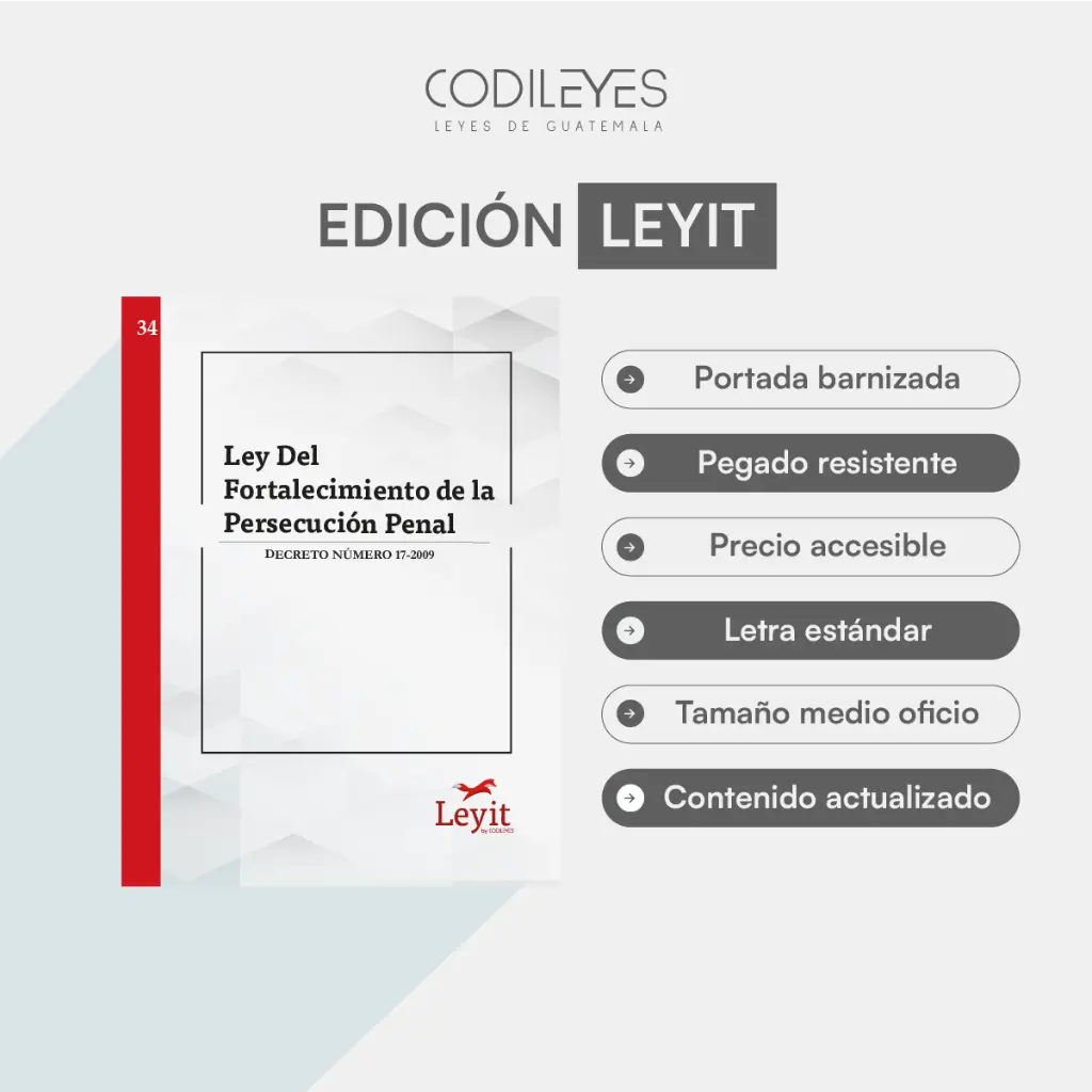 [LYI-PEN-34] Pen-34 Ley De Fortalecimiento A La Persecución Penal  (Pegada, Sin Personalizar, Sin Nombre, Sin Logo)