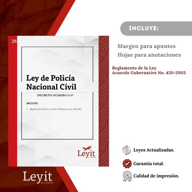 Pen-28 Ley De Policía Nacional Civil -PNC-