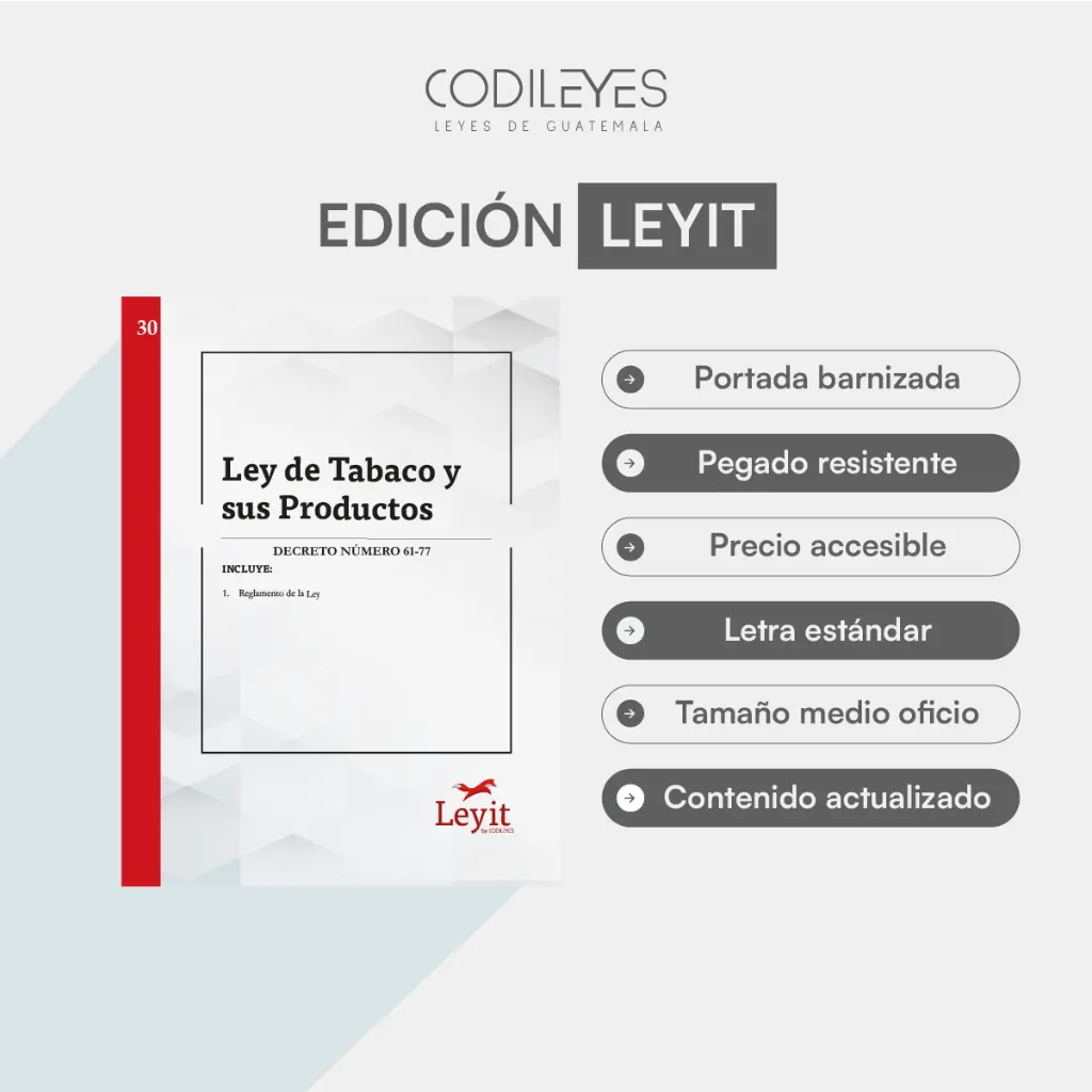 Pen-30 Ley De Tabaco Y Sus Productos