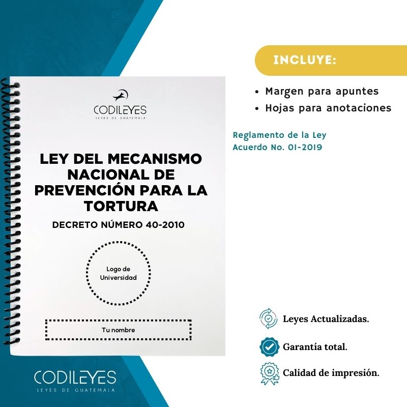 Pen-33 Ley Del Mecanismo Nacional De Prevención De La Tortura Y Otros Tratos O Penas Crueles, Inhumanos O Degradantes 