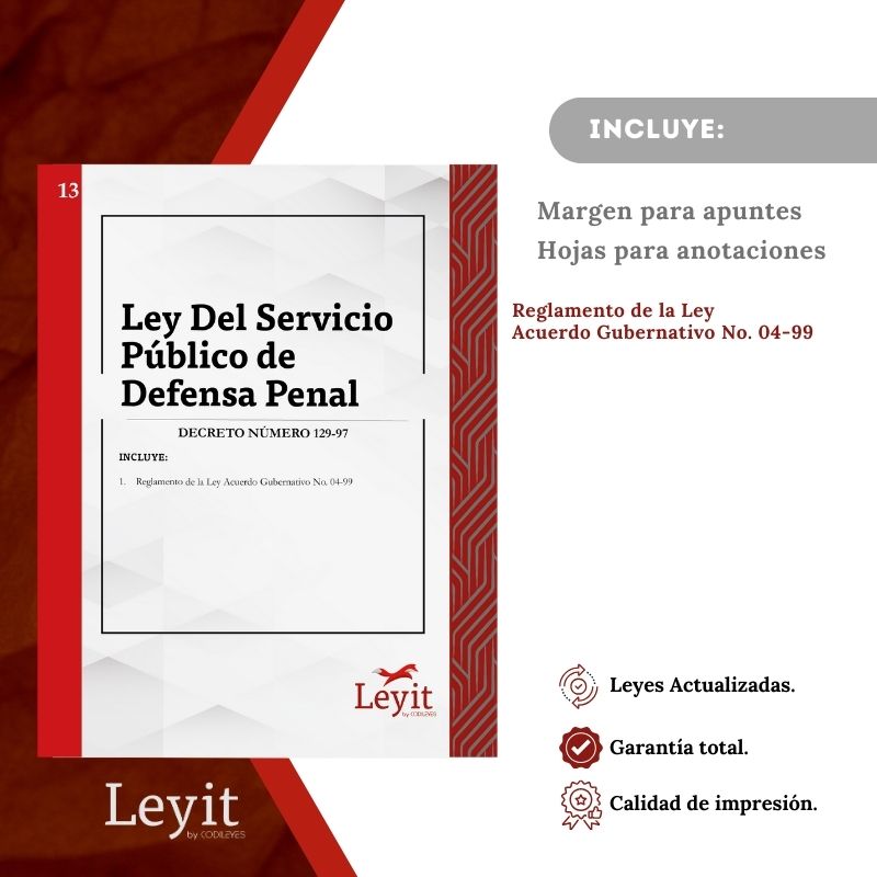 Pen-13 Ley Del Servicio Público De Defensa Penal 