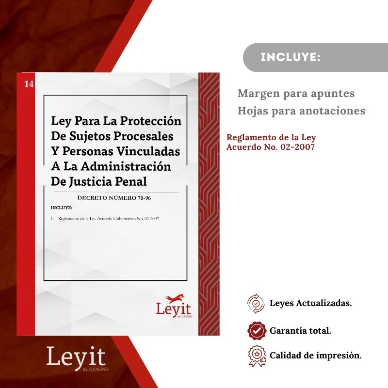 Pen-14 Ley Para La Protección De Sujetos Procesales 
