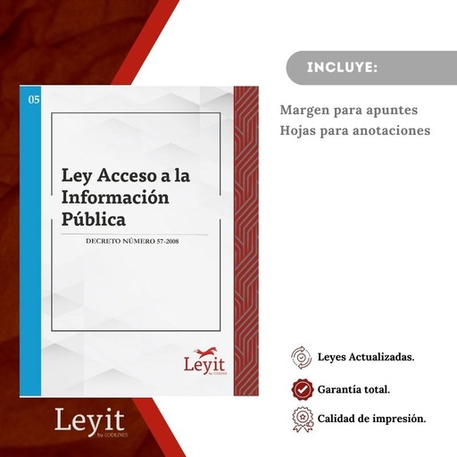 [LYI-ADMIN-05] Admin-05 Ley De Acceso A La Información Pública  (Leyit (Pegada), Sin Personalizar, Sin Nombre, Sin Logo)