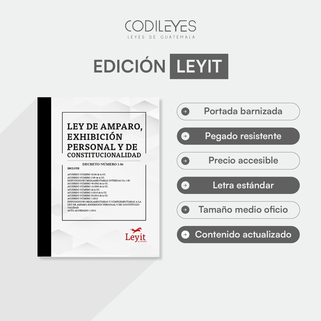 [LYIP-CONST-02] Ley De Amparo Y Exhibición Personal Y De Constitucionalidad  (Leyit, Sin Personalizar, Sin Nombre, Sin Logo)