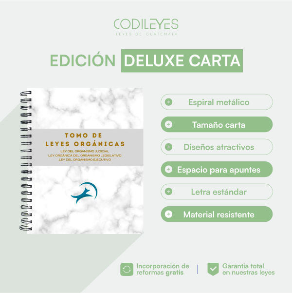 [DLXC-ORG-04-01] Tomo de 3 Leyes Orgánicas (Deluxe Carta)  (Portada # 1)