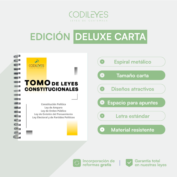 Tomo de 5 Leyes Constitucionales (Deluxe Carta) 