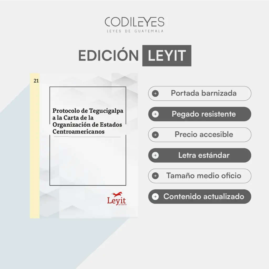 Conv-21 Protocolo De Tegucigalpa A La Carta De La Organización De Estados Centroamericanos + Enmienda Al Protocolo