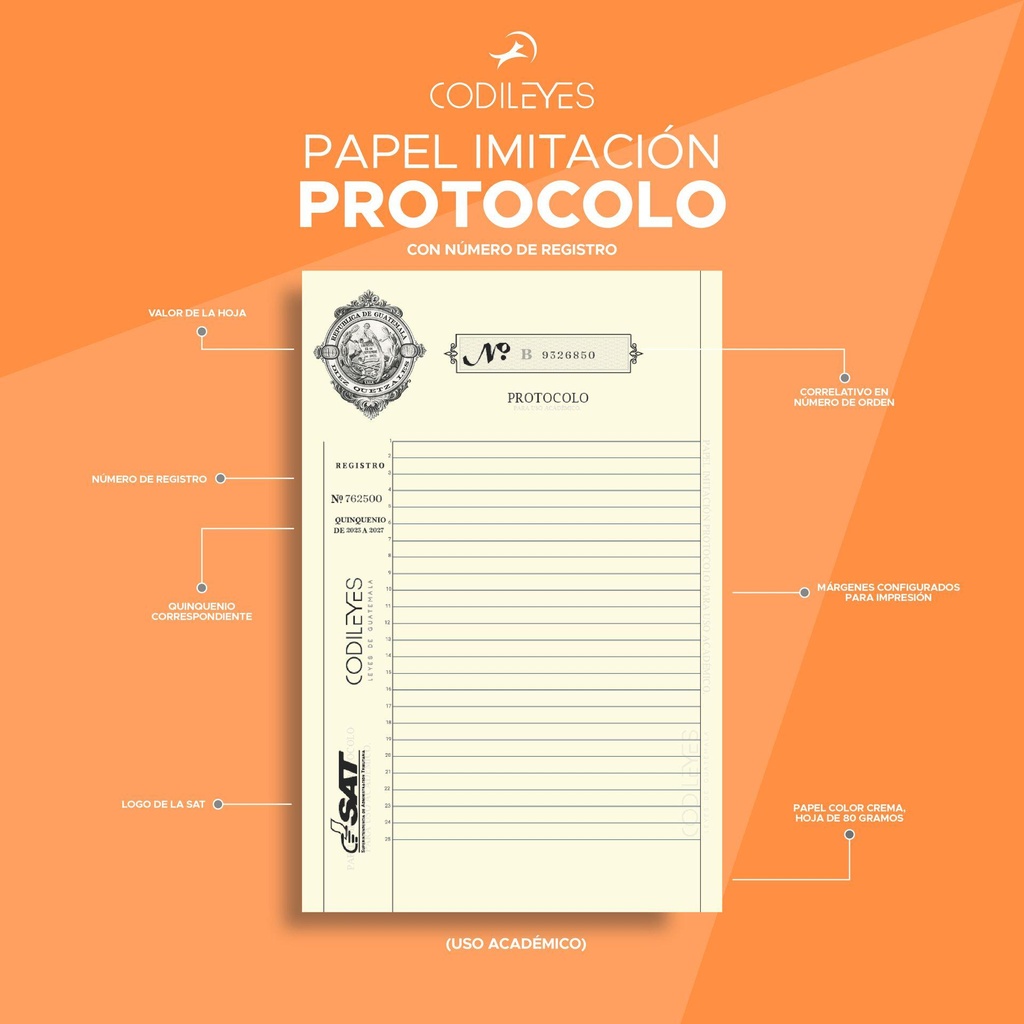 Papel Imitación Protocolo con Fines Académicos