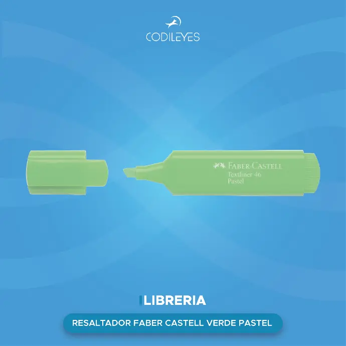 [RES-FCP-15229-VERDE CLARO] Resaltador Faber Castell Pastel (10) (Verde Pastel FC)