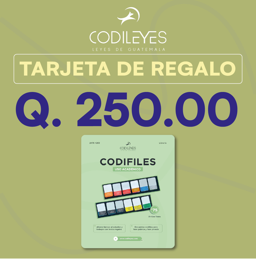Tarjeta de regalo Q250