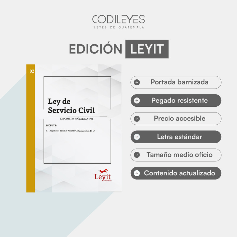 [LYI-LABO-02] Labo-02 Ley De Servicio Civil  (Pegada, Sin Personalizar, Sin Nombre, Sin Logo)