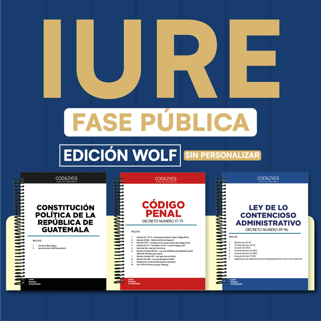 IURE - Paquete de 54 Leyes Fase Pública (Wolf🐺❌ Sin personalizar)