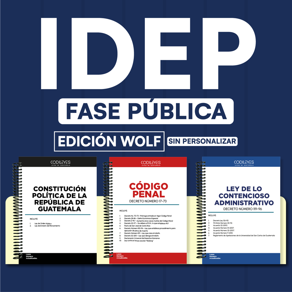 IDEP - Paquete de 59 Leyes Fase Pública (Wolf🐺❌ Sin personalizar)