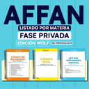 AFFAN - Paquete de 82 Leyes Fase Privada - Listado por materia⭕️ (Wolf🐺 Sin personalizar❌)