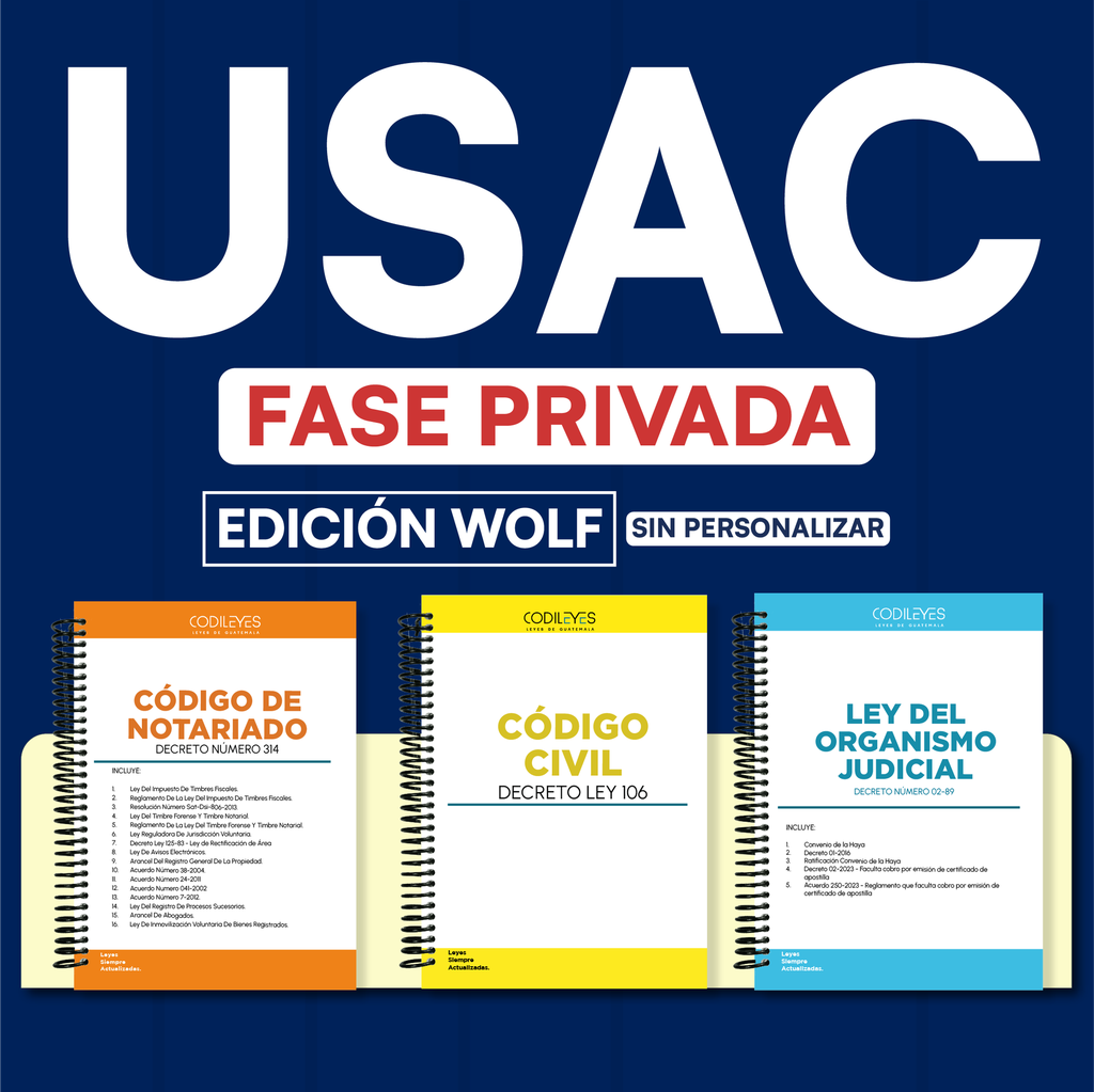 USAC - Paquete de 34 Leyes Fase Privada (Wolf🐺 Sin Personalizar❌)