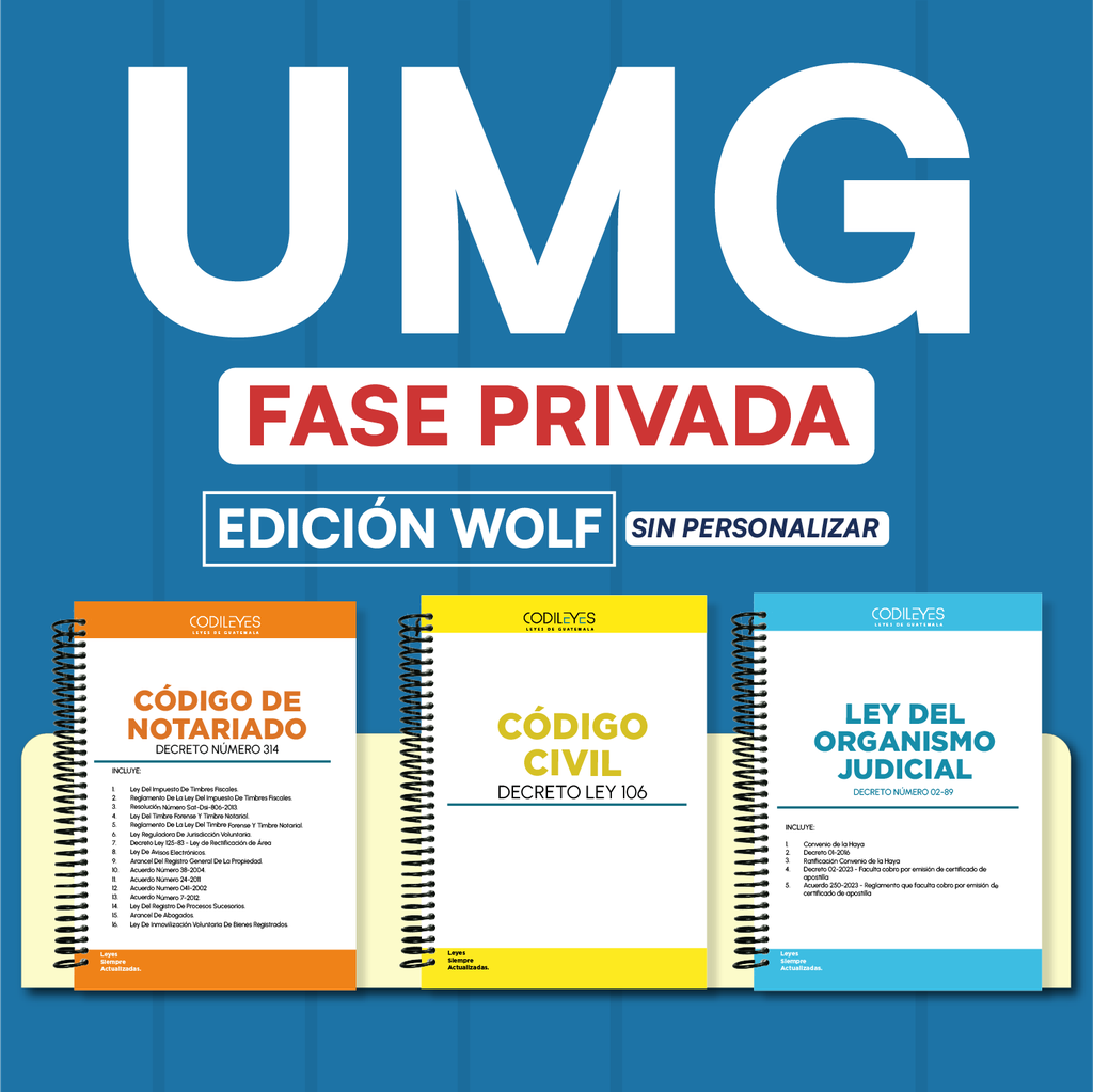 UMG- Paquete de 40 Leyes Fase Privada (Wolf🐺 Sin Personalizar ❌)