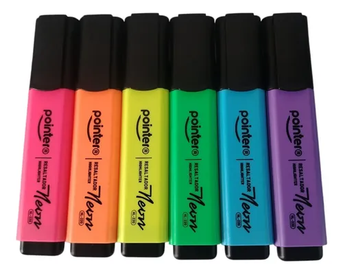 Set de 6 Resaltadores Pointer Fluo