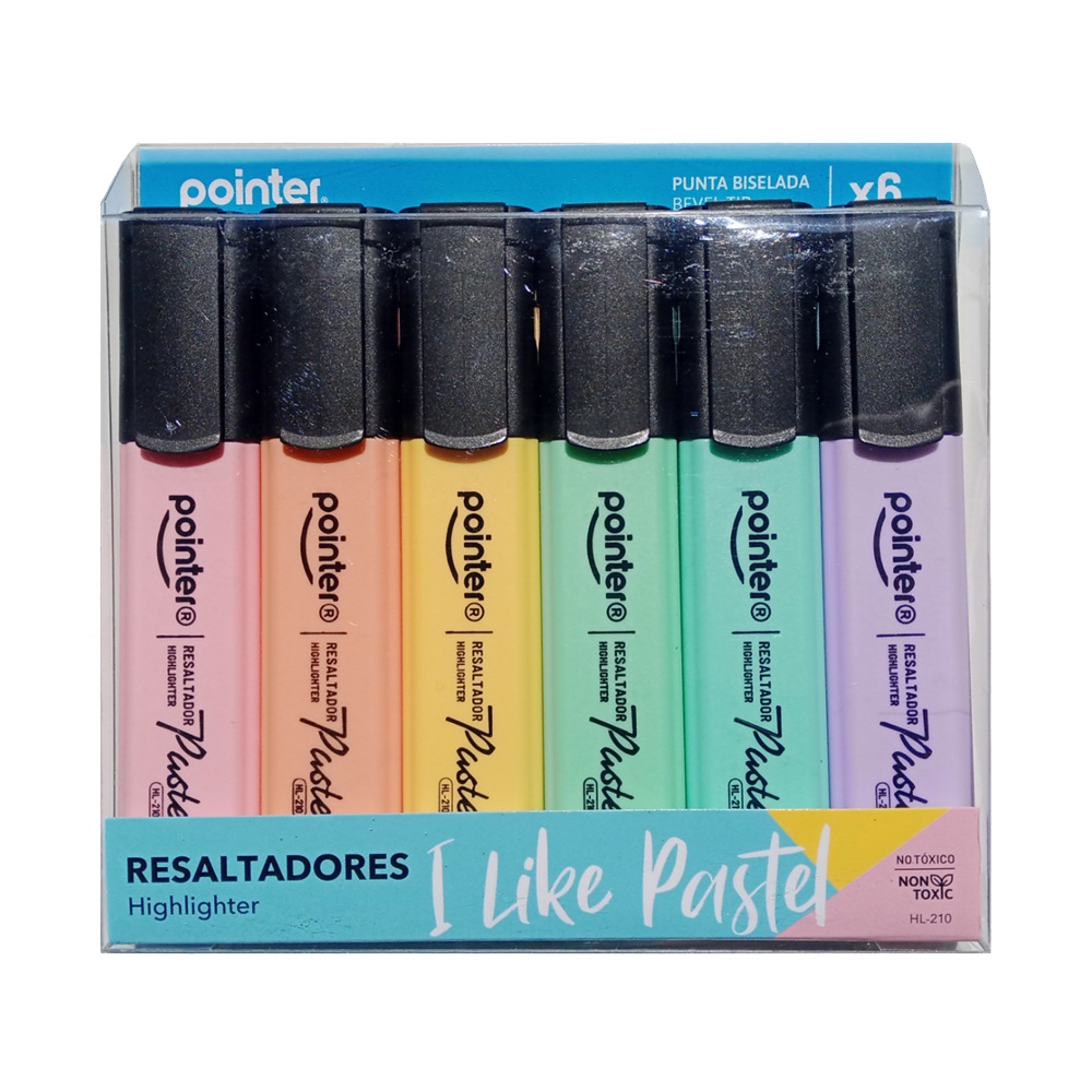 Set de 6 Resaltadores Pointer Pastel