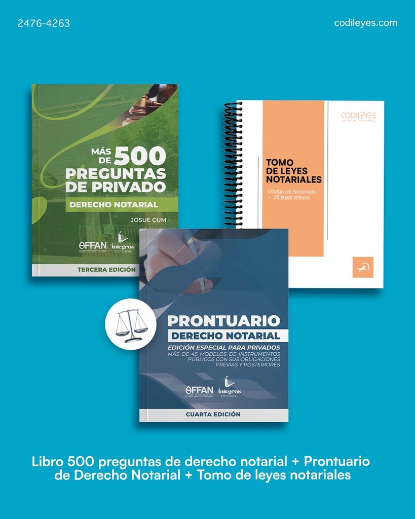 Combo de Derecho Notarial - Libros + Tomo -