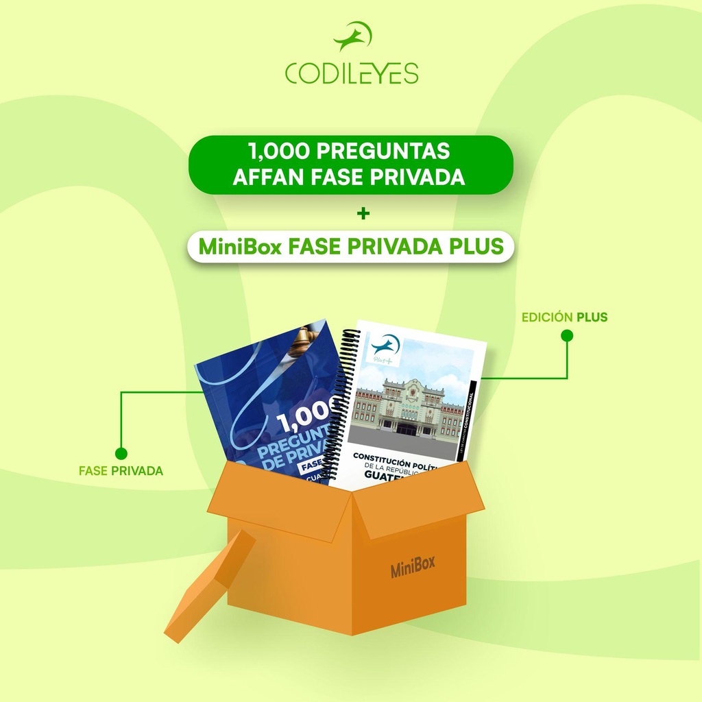 Combo Fase Privada (Minibox Plus + Libro 1,000 preguntas)