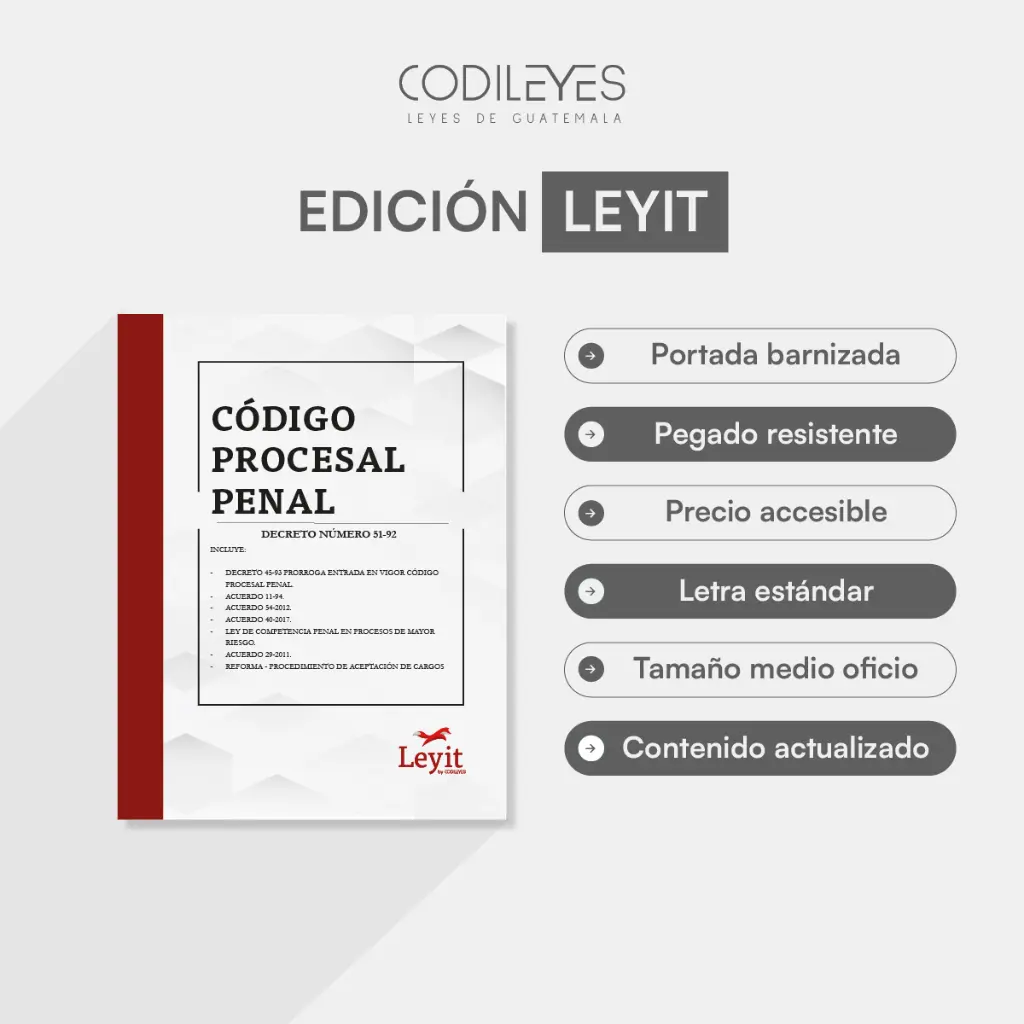 [LYIP-PEN-02] Código Procesal Penal + Leyes Anexas (Leyit, Sin Personalizar, Sin Nombre, Sin Logo)