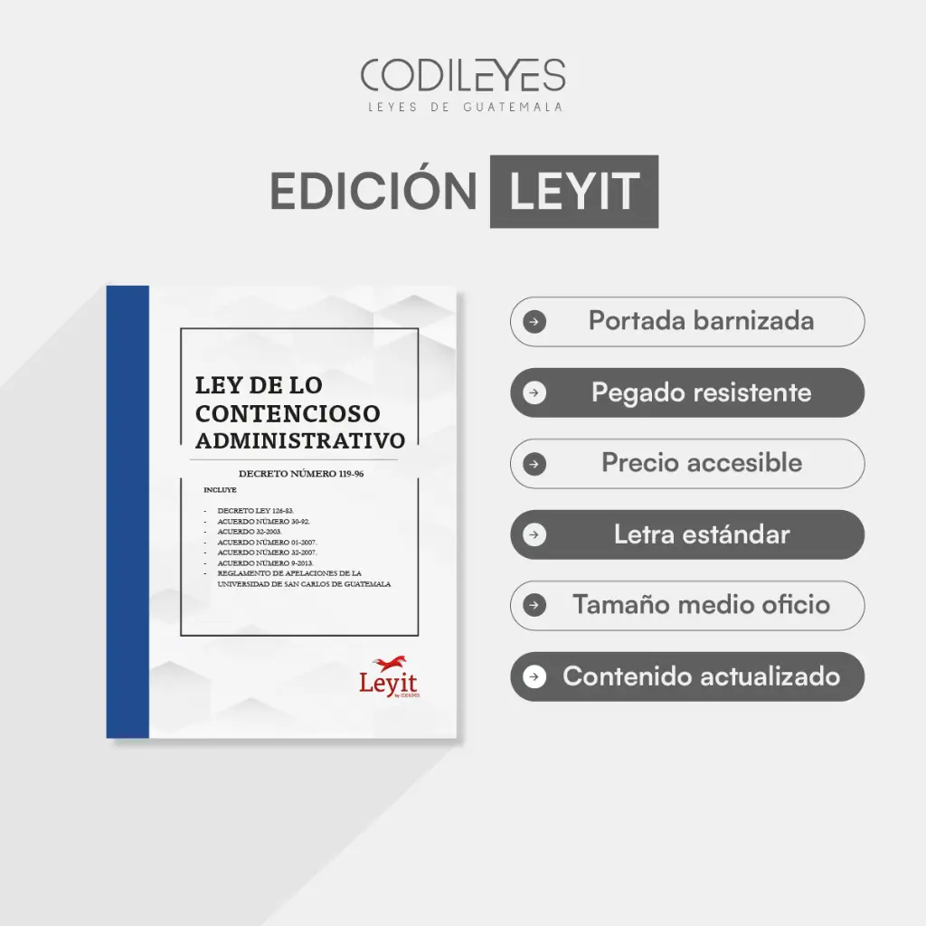 [LYIP-ADMIN-01] Ley De Lo Contencioso Administrativo + Leyes Anexas (Leyit, Sin Personalizar, Sin Nombre, Sin Logo)