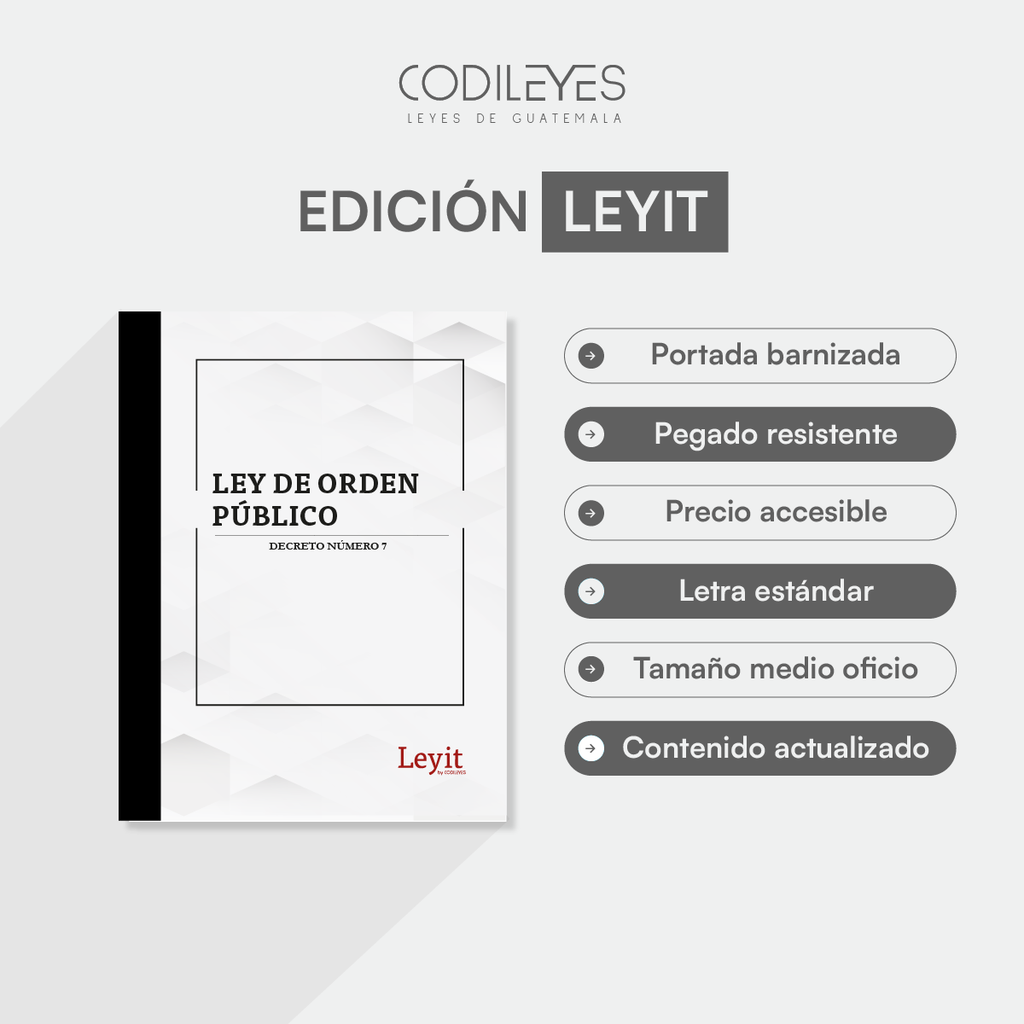 [LYIP-CONST-03] Ley De Orden Público  (Leyit, Sin Personalizar, Sin Nombre, Sin Logo)