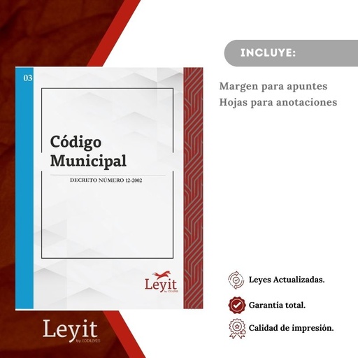 [LYI-ADMIN-03] Admin-03 Código Municipal  (Leyit (Pegada), Sin Personalizar, Sin Nombre, Sin Logo)