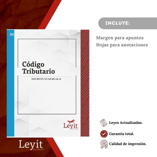 [LYI-ADMIN-04] Admin-04 Código Tributario (Leyit (Pegada), Sin Personalizar, Sin Nombre, Sin Logo)