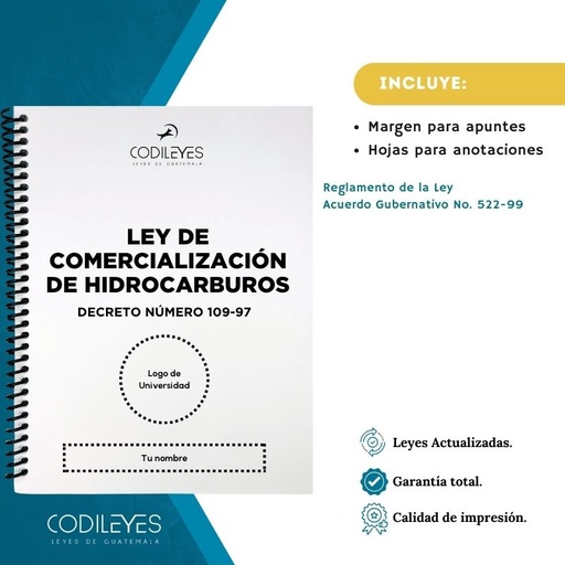 Admin-06 Ley De Comercialización De Hidrocarburos  (Codi (Con espiral), Blanco, Con Nombre✅, Con Logo✅)
